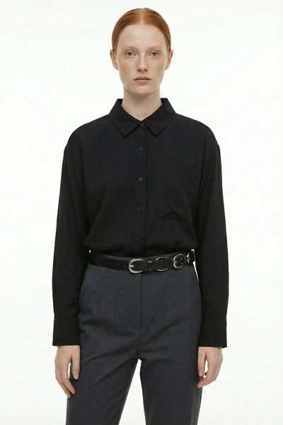 PAULMARK Women's Pocket Detailed Oversize Shirt