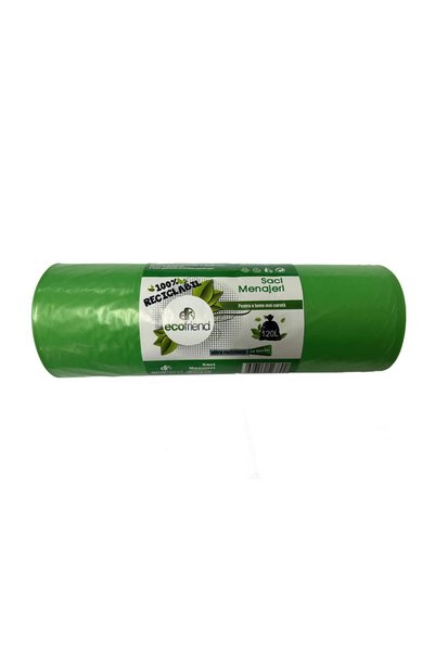 OEM Saci menajeri 120 L (70 x 110) 30 microni 10 buc/rolă LDPE verde