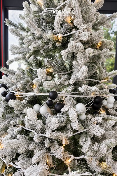 Dekorsende Christmas Ornament Bulk Pendant Lamp Garland Black White 180 cm
