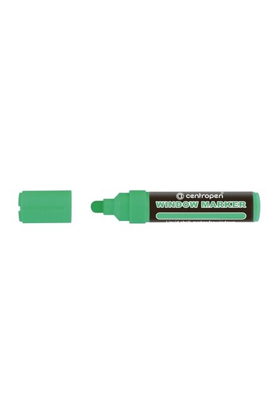 CENTROPEN Marker cu cretă lichidă verde neon, vârf rotund de 2-15mm, 9121