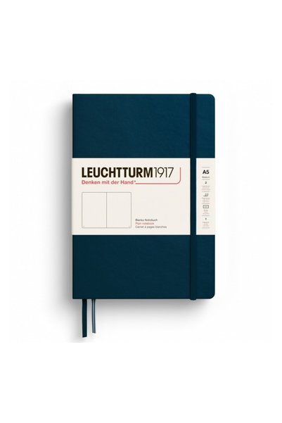 Leuchtturm Caiet A5 cu copertă rigidă din vellum, albastru marin