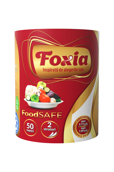 Foxia White Paper Towel Roll 2-Ply 50M