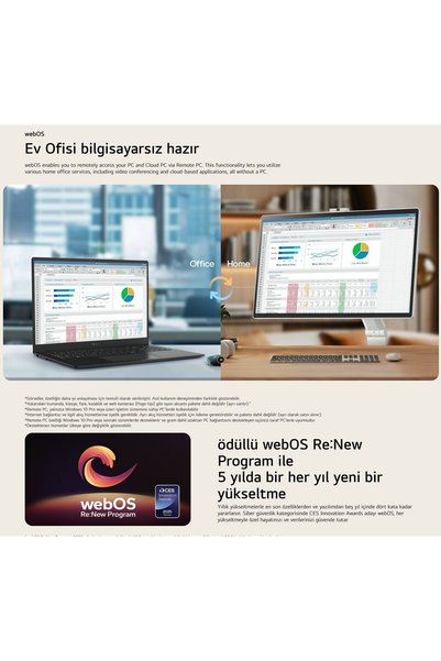 LG 32 inç 4K UHD IPS dokunmatik Smart Monitör TV, 60Hz 5ms, USB-C 65W bağlant...
