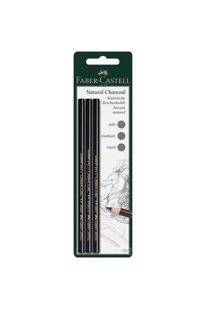 Faber Castell ΜΠΛΙΣΤΕΡ 3 ΤΕΜ. ΜΟΛΥΒΙΑ ΚΑΡΒΟΥ PITT MONOCHROME S,M,H FABER