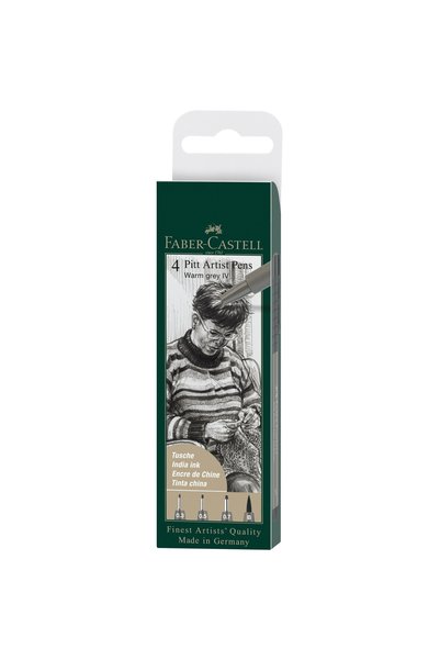 Faber Castell Pitt Artist Pen Set 4 Pcs Warm Grey Faber-Castell