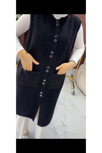 Butik Women's Hijab Knitwear Yumoş Vest