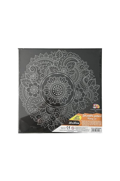 PIGNA Pânză preimprimată pe cadru negru 30*30CM mandale SF ART