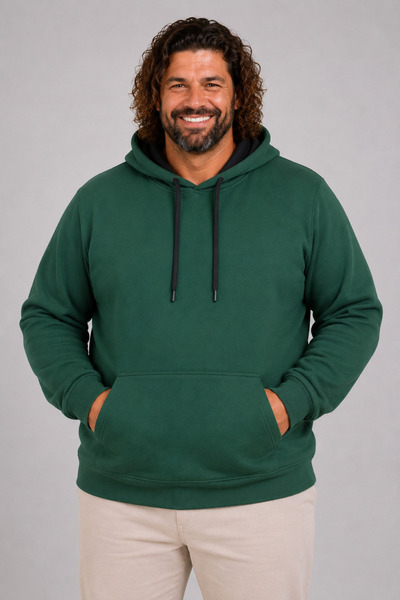 MocGrande Plus Size Men's Basic Sweat Hooded 11700 NEFTI