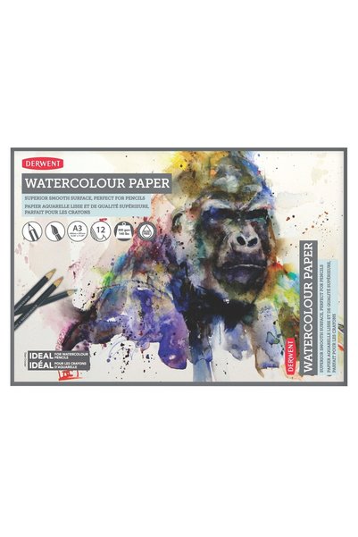 Derwent Drawing Pad A3 300g 12 Sheets Water-Based Professional