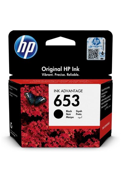HP Cartus cerneala 653, Negru