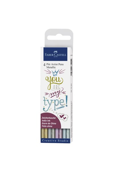 Faber Castell PITT ARTIST PEN SET 4 PCS METALLIC FABER-CASTELL