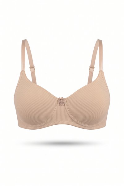 Ebru Underwire & Supported Micro Corded Fabric Bra