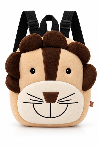 KidHug Çocuk Sırt Çantası Aslan Çanta Okul Kreş Çantası Unisex 27 Cm Yumuşacı...