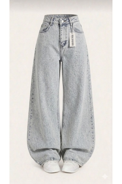 Semesia Salaş Cepli Bol Kesim Baggy Retro Jeans