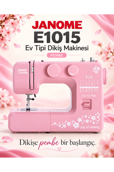 Janome E1015 Pink Taşınabilir Dikiş Makinesi