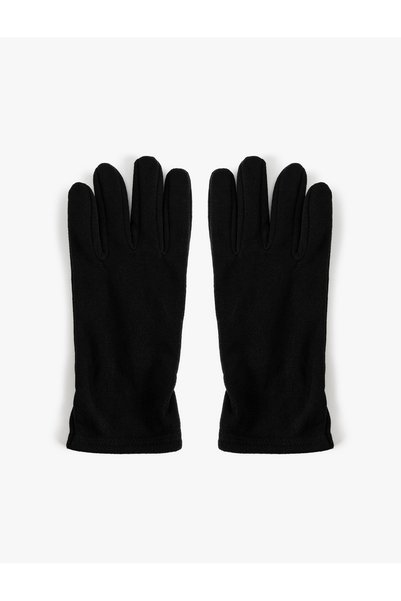 Koton Fleece Gloves Cuffs Rubber Detailed