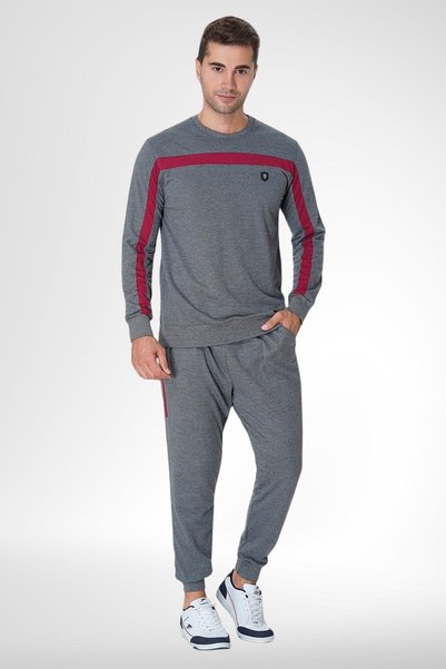 Mecit Pijama Mecit 2784 Smoked Large Size Men's Pajama Set