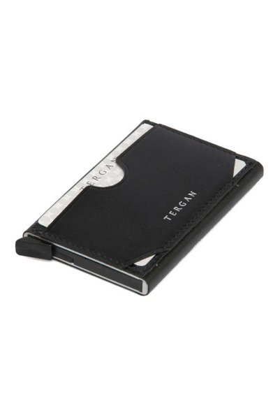 Tergan Black Genuine Leather Unisex Credit Card Holder - S1Kk00000260-B06