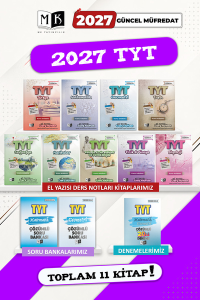 MK Yayıncılık 2027 TYT FULL+ FULL SET 12 KİTAP (DERS NOTLARI+SORU BANKALARI+D...