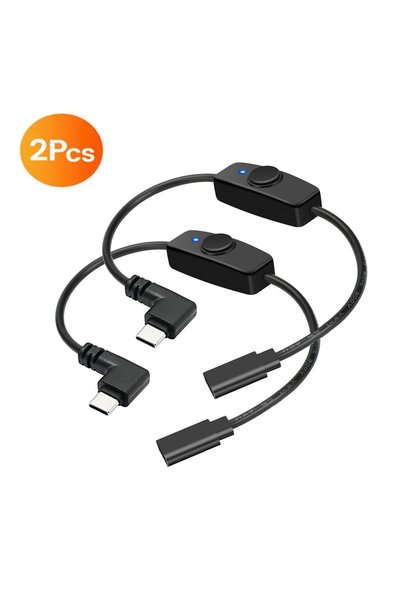 Choice 90 C-F - 35cm 2-pcs 90 Degree USB Type C Switch Power Cable,Short 35cm...