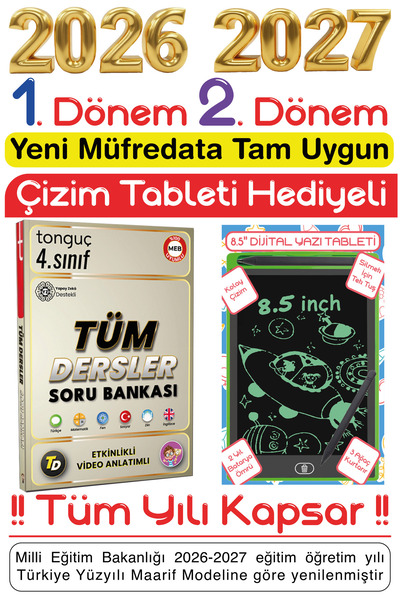 Tonguç Yayınları Tonguç 4. Sınıf Tüm Dersler Soru Bankası Fijital Kitap Yeni ...