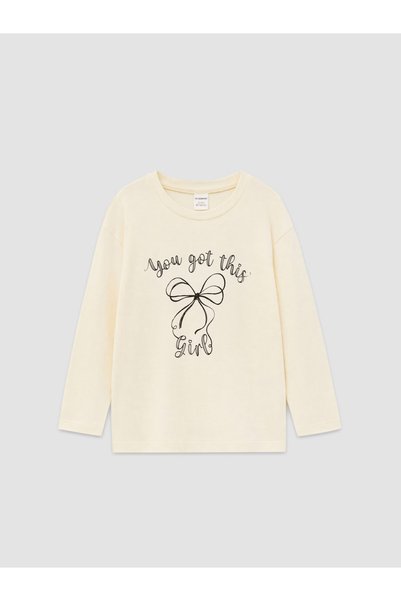 LC Waikiki Girls' Crew-Neck Printed T-Shirt