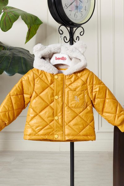 benitto kids Benittokids Erkek Bebek Çocuk Kulaklı Kapüşonlu Mont 51323