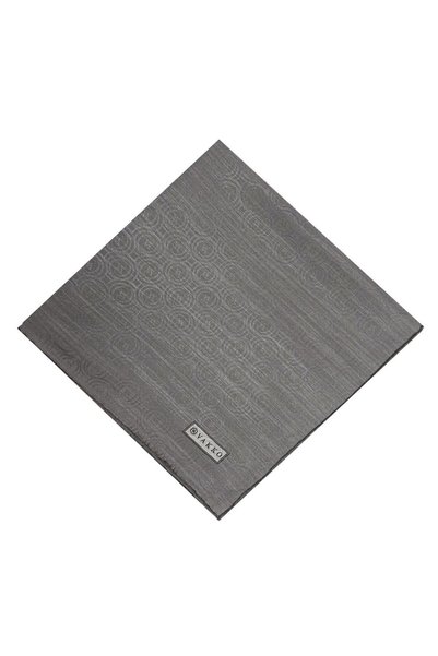 Vakko Cotton Silk Scarf - Spiral Monogram - Smoked Gray