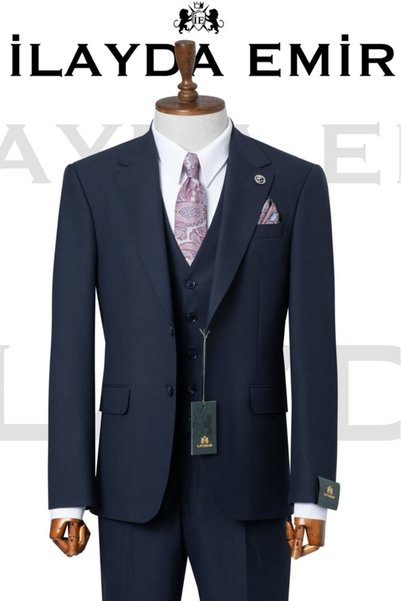 ilayda emir Classic Men's Y Vest Set 3-Piece Suit