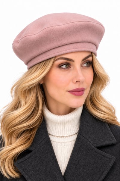Trend Şapka 19111 Kaşe Pembe Kasket Şapka
