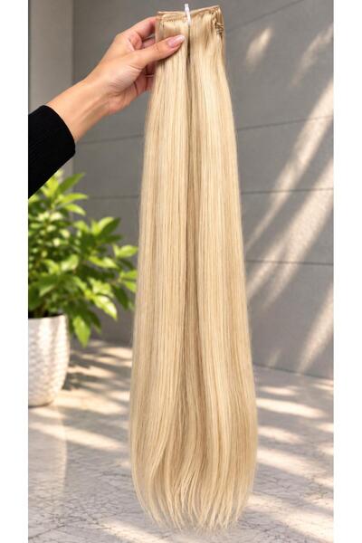 cezbehairsalon Birinci Sınıf Yüzde Yüz Gerçek İnsan Saçı Çıt Çıt Platin Sarı ...