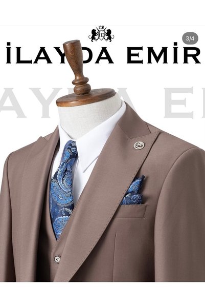 ilayda emir Vest Suit Beige