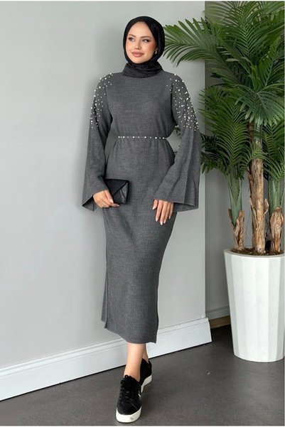 DAMGA Collection Women's Stone Pattern Long Knit Dress