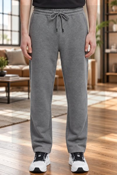 AJ X GF Men's Anthracite Jogger Pants, relaxed fit, for Everyday Wear and Spo...