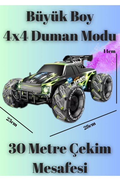 Boratila Toys 2.4Ghz 4X4YanYan Giden Buharlı MotorSesli 360Dönen 1300Mah Işık...