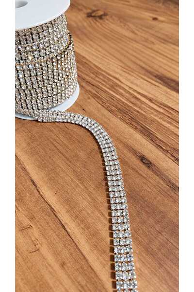 ZELL-ALZ Decorative Crystal Stone Strip with 3 Rows of Stones - Can Be Instal...