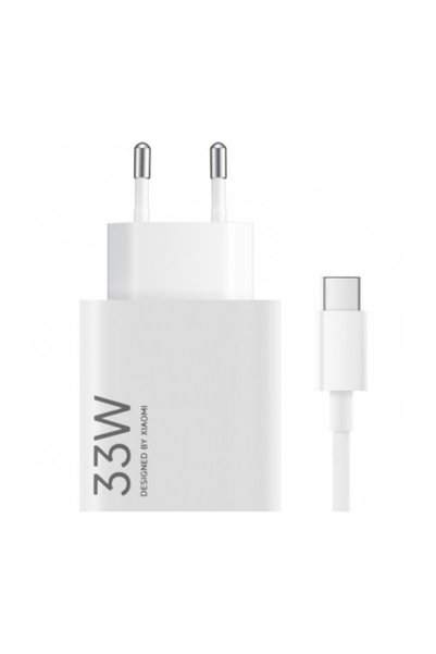 Xiaomi Încărcător de perete de 33 W cu 1 cablu USB-A și USB-C, alb