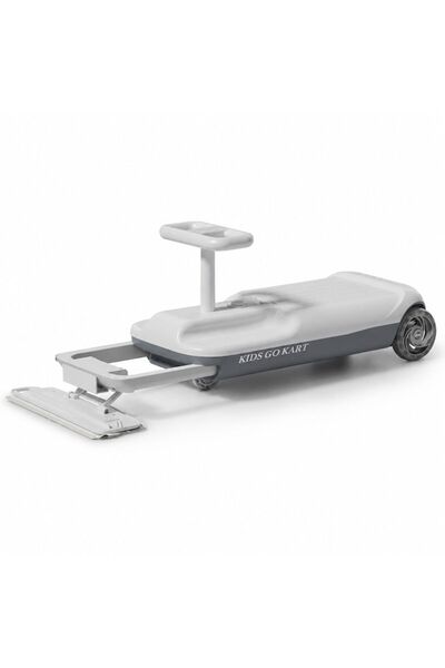 Joynix Mini kart electric 2-în-1 pentru copii cu suport detașabil pentru mop,...
