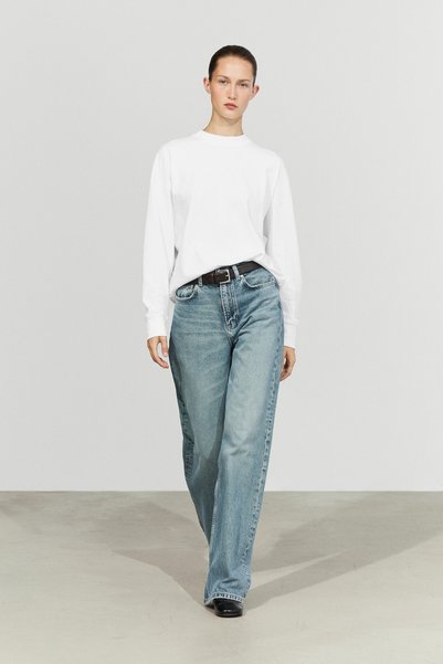 Massimo Dutti Uzun kollu bisiklet yaka t-shirt