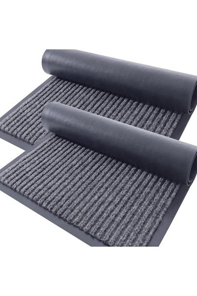 Generic Doormat, Indoor Outdoor Waterproof Heavy Duty 2-Pack, Low Profile Eas...