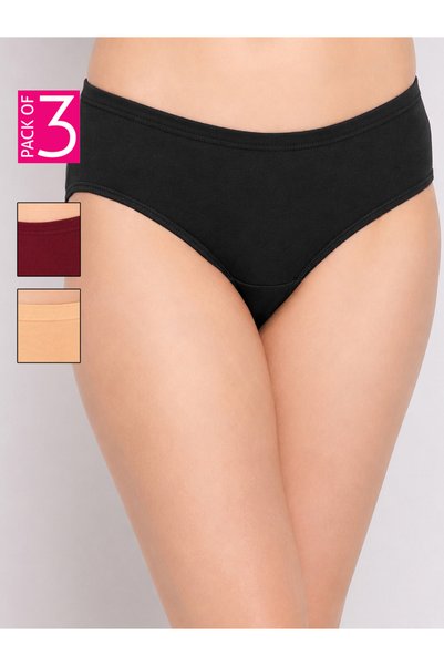 Clovia By Styli عبوة من 3 قطع - سراويل داخلية بخصر متوسط