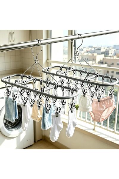 Generic Stainless Steel Clothes Drying Racks 2 Pack, drying Rack Clothing wit...