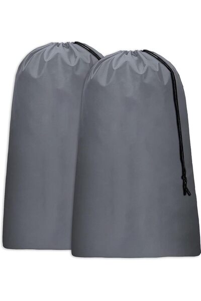 Generic 2 Pcs Nylon Laundry Bag with Drawstring Closure, Machine Washable Dir...