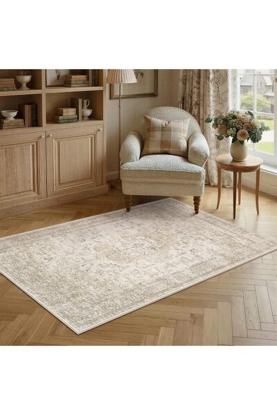 Generic Vintage Living Room Rug 120x170cm Retro Washable Non Slip Area Rugs B...