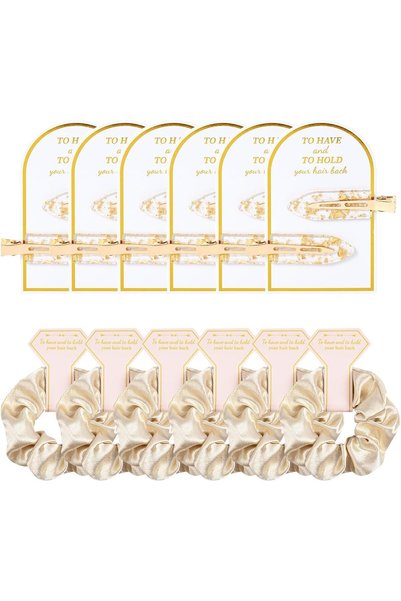 Generic Soft Silk Satin Hair Accessories Set, Elegant Scrunchies, Hair Ties &...