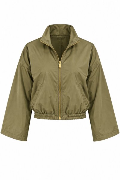 Laluvia Jachetă bomber din satin de culoare kaki - 2y9663 - 51229