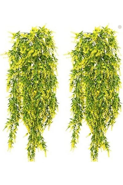 Generic Artificial Lavender-Yellow UV-Resistant Artificial Vines 2PCS