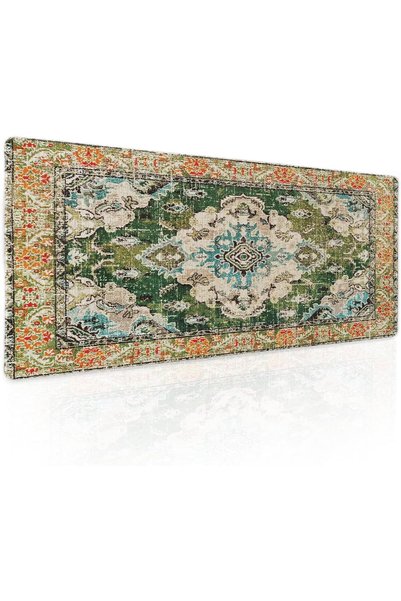 Generic Vintage Rug Mouse Pad XL Green Orange Retro Carpet Aesthetic Extended...