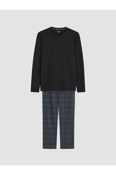 LC Waikiki Quality Pieces from Çelebi Store Men's Pajama Set with Checkered E...