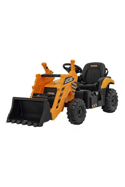 TEA Sports Tractor electric pentru copii cu cupa manuala JCB (0960) Galben